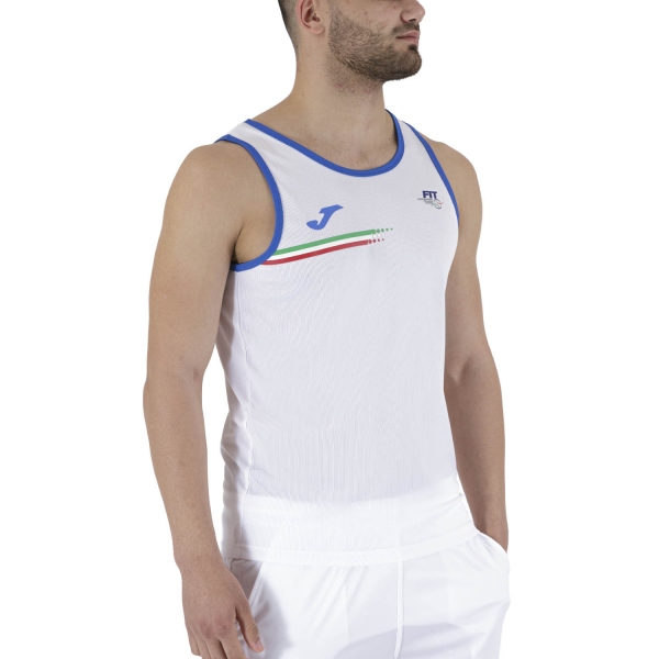 Maglietta Tennis Uomo Joma FIT Canotta  White FIT102244207