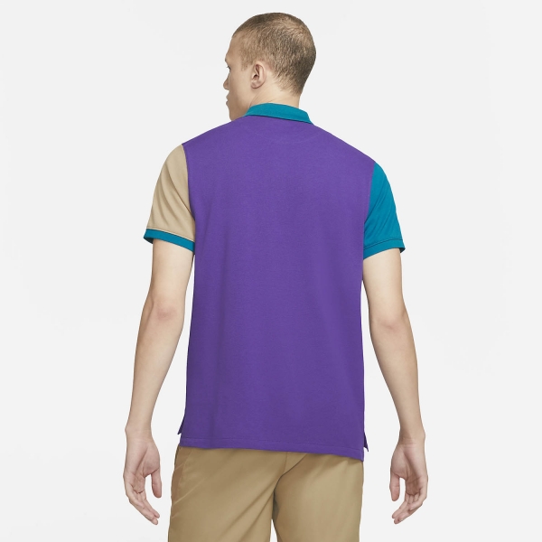 Nike Classic Logo Men's Tennis Polo - Court Purple/Green Abyss