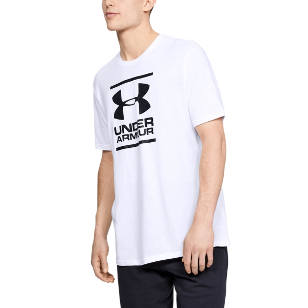 Maglietta Tennis Uomo Under Armour Under Armour Foundation TShirt  White/Black  White/Black 13268490100