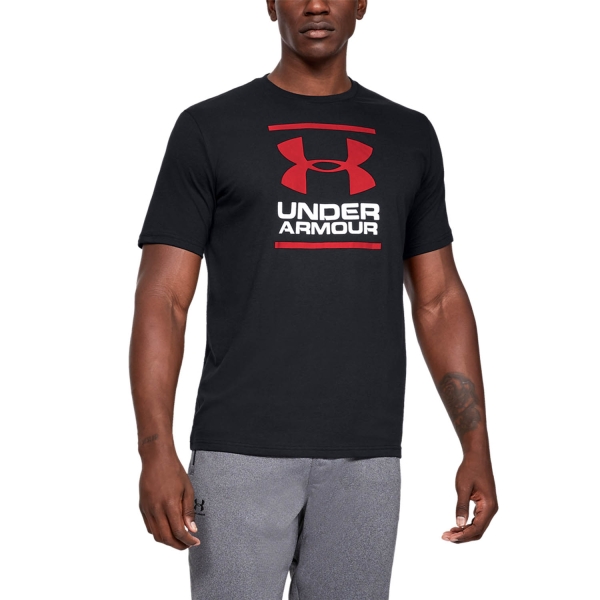 Maglietta Tennis Uomo Under Armour Under Armour Foundation Camiseta  Black/Red  Black/Red 13268490001