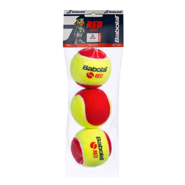 Babolat Tennis Balls Babolat Red  Pack of 3 Balls 501036