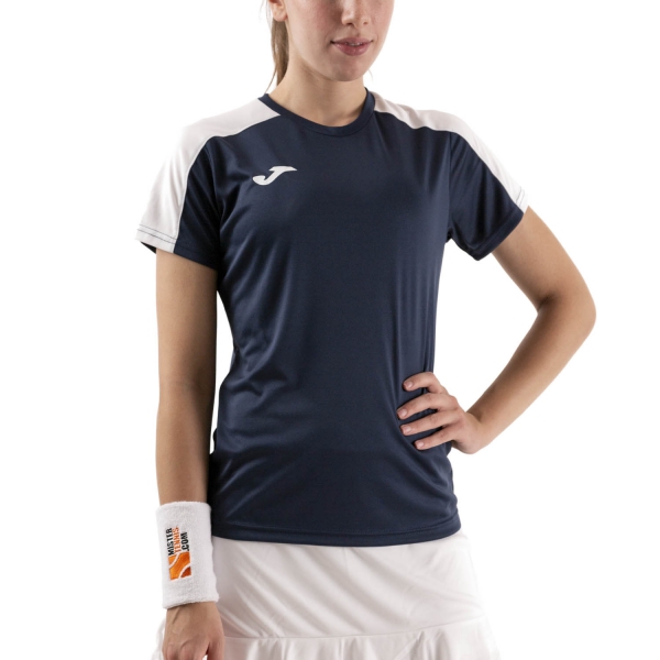 Camisetas y Polos de Tenis Mujer Joma Academy III Camiseta  Dark Navy/White 901141.332