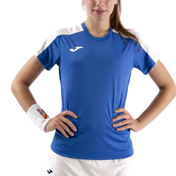 Women`s Tennis T-Shirts and Polos Joma Academy III TShirt  Royal/White 901141.702