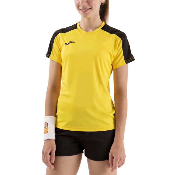 Women`s Tennis T-Shirts and Polos Joma Academy III TShirt  Yellow/Black 901141.901
