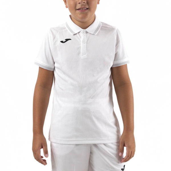 Polo y Camiseta de Tenis Niño Joma Campus III Polo Nino  White/Black 101588.200