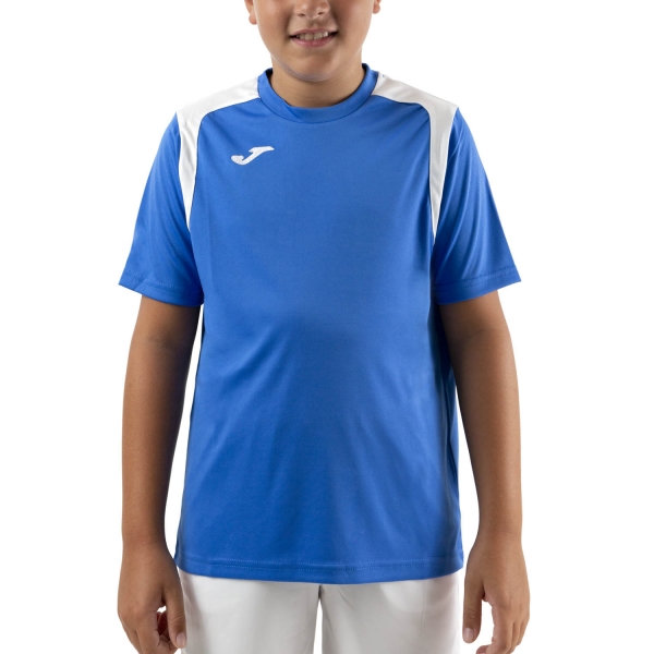 Tennis Polo and Shirts Boy Joma Championship V TShirt Boys  Royal/White 101264.702