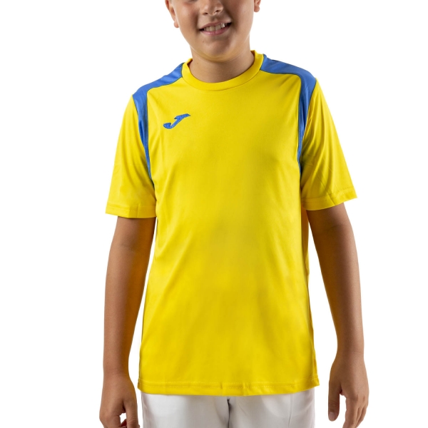 Joma Championship V Camiseta de Tenis Niño - Yellow/Royal