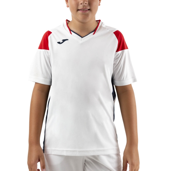 Polo e Maglia Tennis Bambino Joma Joma Crew III Camiseta Nino  White/Dark Navy/Red  White/Dark Navy/Red 101269.206