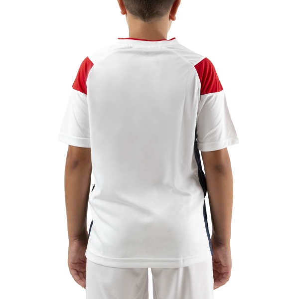 Joma Crew III T-Shirt Boys - White/Dark Navy/Red