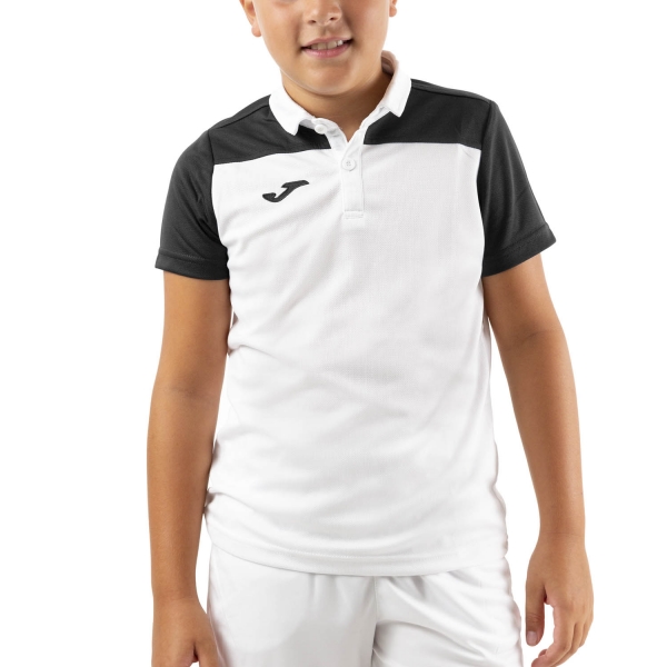 Polo y Camiseta de Tenis Niño Joma Crew III Polo Nino  White/Black 101371.201