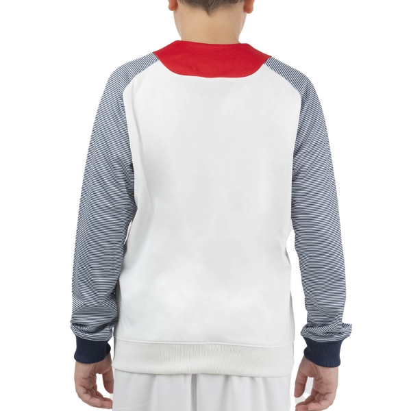 Joma Essential II Sweatshirt Boys - White/Red/Dark Navy