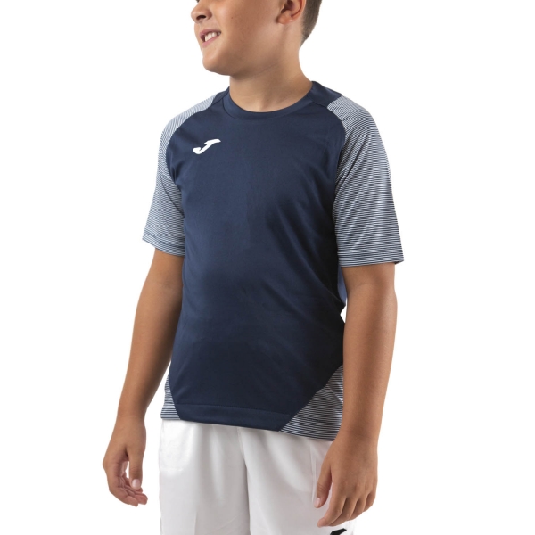 Tennis Polo and Shirts Boy Joma Essential II TShirt Boy  Dark Navy/White 101508.332