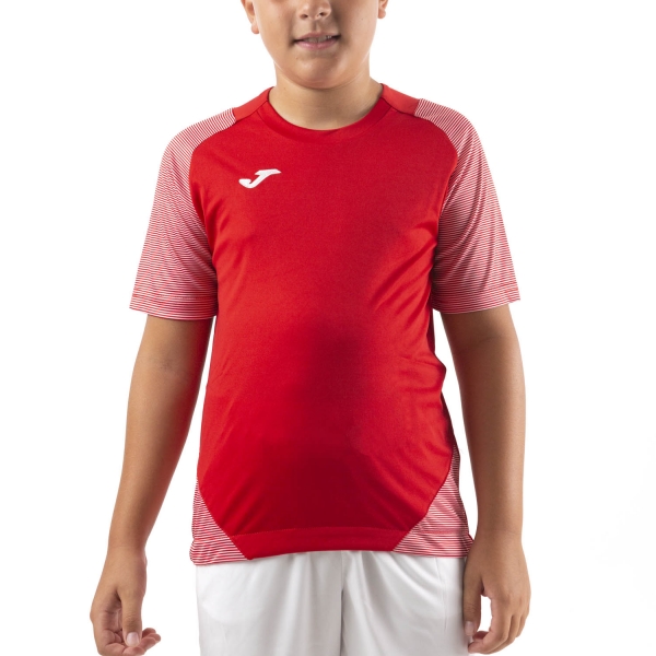 Tennis Polo and Shirts Boy Joma Essential II TShirt Boy  Red/White 101508.602