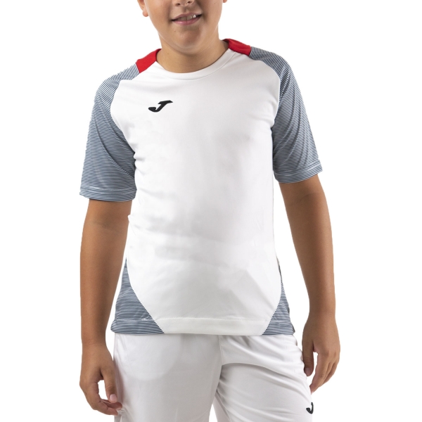 Joma Essential II Camiseta de Tenis Niño - Red/White