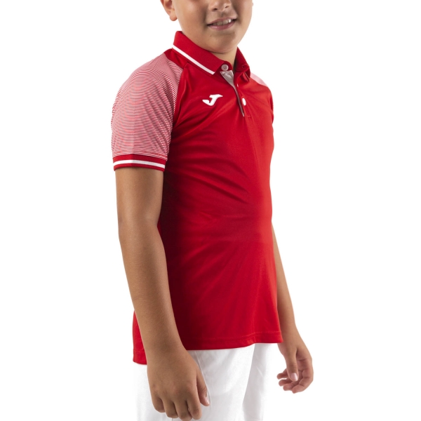Tennis Polo and Shirts Boy Joma Essential II Polo Boy  Red/White 101509.602