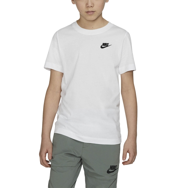 Polo e Maglia Tennis Bambino Nike Futura Maglietta Bambino  White/Black AR5254100