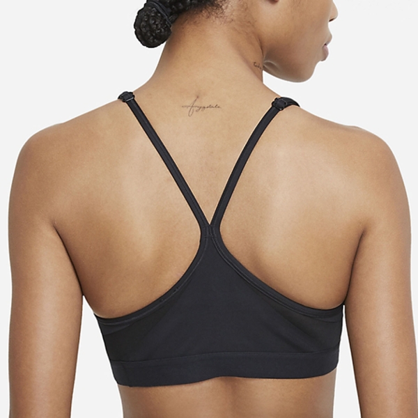 Nike Indy Logo Womens Tennis Sports Bra - Black/White