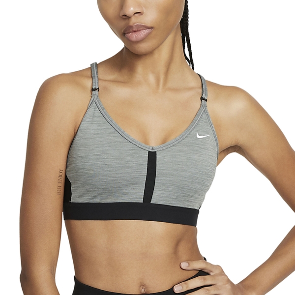 Nike Indy Logo Womens Tennis Sports Bra - Smoke Grey