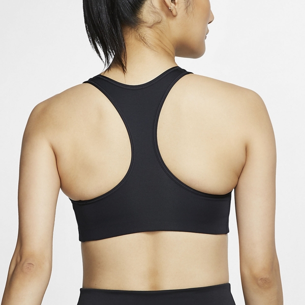 Nike Swoosh Sports Bra - Black/White