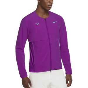 Men's Tennis Jackets Nike Rafa Logo Jacket  Red Plum/Washed Teal CV2713584
