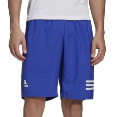  adidas adidas Club 3 Stripes 9in Shorts  Bold Blue/White  Bold Blue/White H34712
