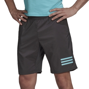 Pantalones Cortos Tenis Hombre adidas Club 3 Stripes 9in Shorts  Grey Six/Pulse Aqua HB9071