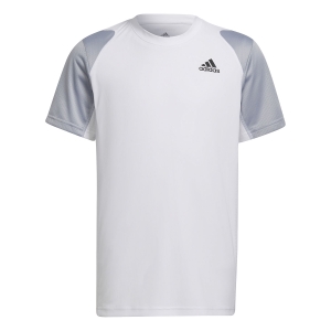Tennis Polo and Shirts adidas Club TShirt Boy  White/Halo Silver HD2219