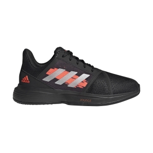 Men`s Tennis Shoes Adidas CourtJam Bounce Clay  Core Black/Silver Met/Solar Red H68896