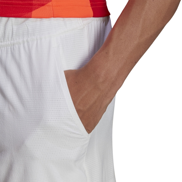 adidas Ergo 7in Men's Tennis Shorts - White/Black