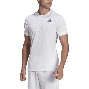 Men's Tennis Shirts adidas Freelift Court TShirt  White HB9144