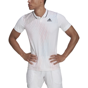 Men's Tennis Polo adidas Melbourne Court Polo  White/Black/Legacy Burgundy H67132