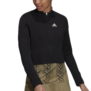 Tennis Women's Jackets adidas Primeknit Jacket  Black GQ9389