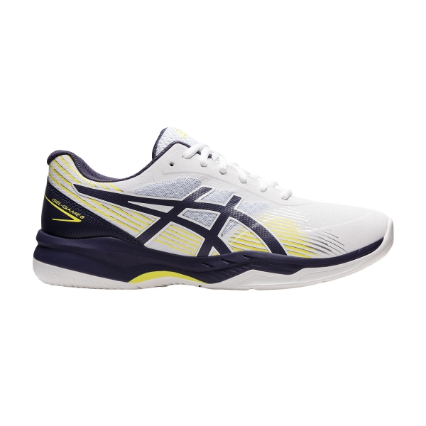 Asics Gel Game 8 Men's Tennis Shoes - White/Indigo Fog
