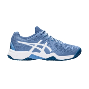 Junior Tennis Shoes Asics Gel Resolution 8 Clay GS Junior  Blue Harmony/White 1044A019404