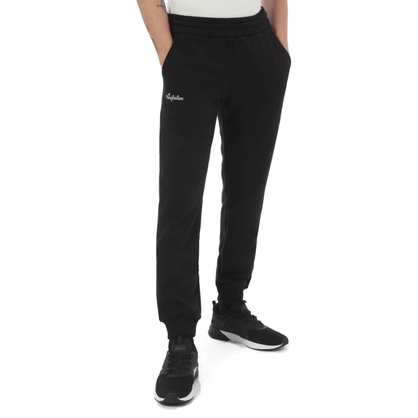 Men's Tennis Pants and Tights Australian Fleece Pants  Nero/Bianco LSUPA0009003A