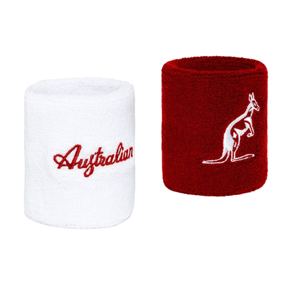 Tennis Wristbands Australian H8 Small Wristbands  Rosso/Bianco TEXPS0007720002