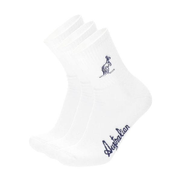 Calze Tennis Australian Australian Logo x 3 Calcetines  White  White TEXCZ0009002