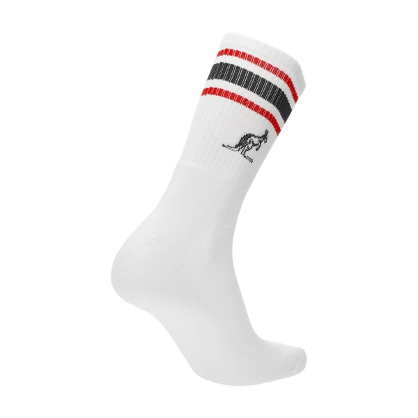 Australian Stripes Socks - White/Lava/Black