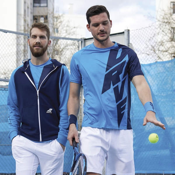 Babolat Drive Crew Maglietta - Drive Blue