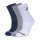 Babolat Logo x 3 Socks - White/Estate Blue/Grey