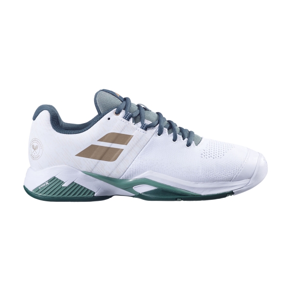 Men`s Tennis Shoes Babolat Propulse Blast Wimbledon All Court  White/Dark Green 30S228671071