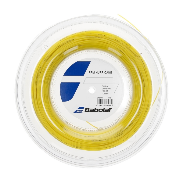 Monofilament String Babolat RPM Hurricane 1.30 200 m String Reel  Yellow 243141113130