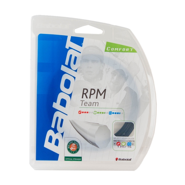 Monofilament String Babolat RPM Team 1.30 12 m Set  Black 241108105130