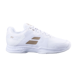 Men`s Tennis Shoes Babolat SFX3 All Court Wimbledon  White/Gold 30S225501070