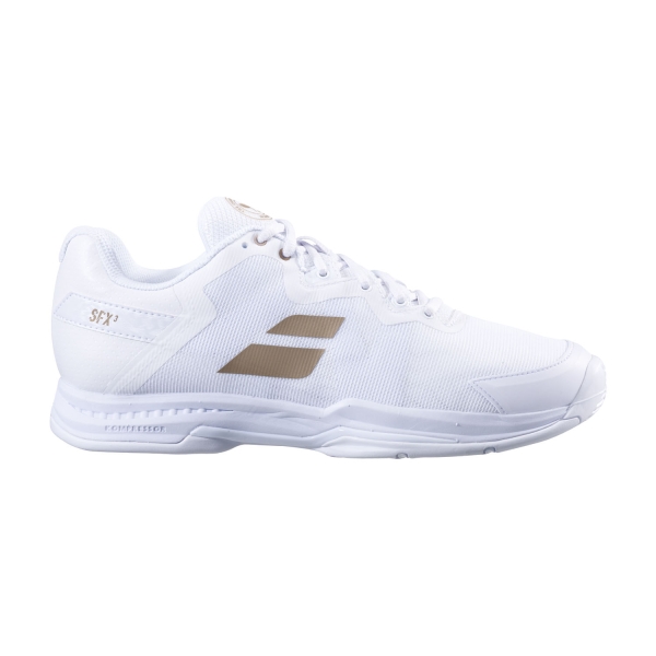 Men`s Tennis Shoes Babolat SFX3 All Court Wimbledon  White/Gold 30S225501070