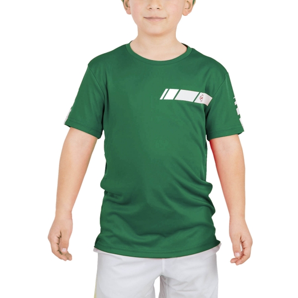 Tennis Polo and Shirts Boy Dunlop Club Crew TShirt Boy  Green/White 71393