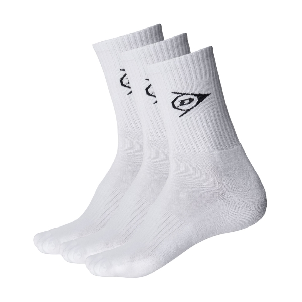 Tennis Socks Dunlop Crew x 3 Socks  White 307329