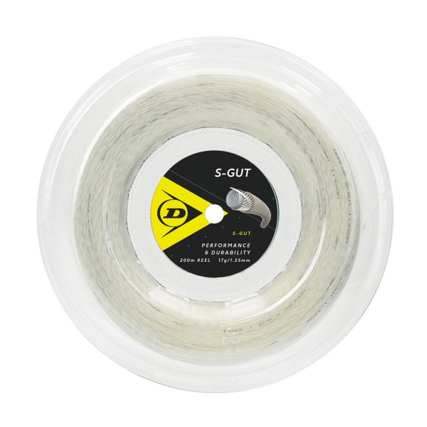 Multifilament String Dunlop SGut 1.25 200 m Reel  White 624836