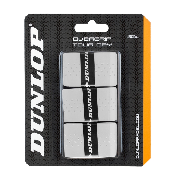 Padel Accessories Dunlop Tour Dry x 3 Overgrip  White 623804