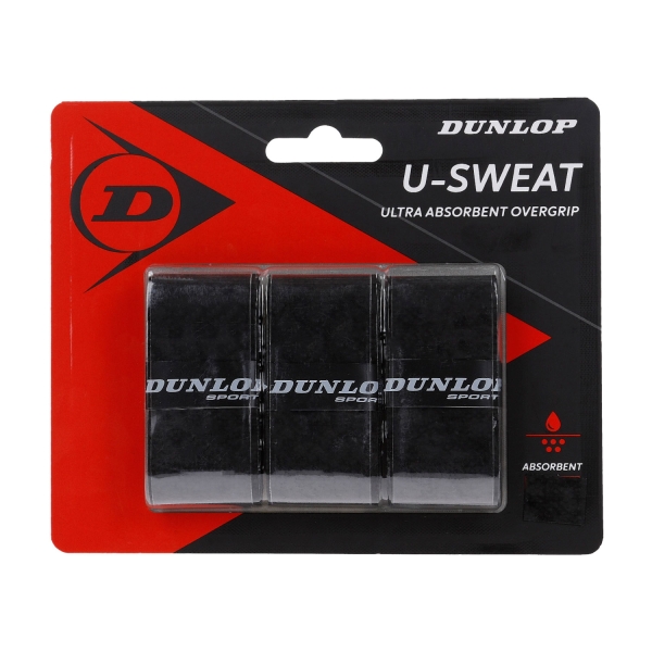 Overgrip Dunlop USweat Overgrip x 3  Black 613270